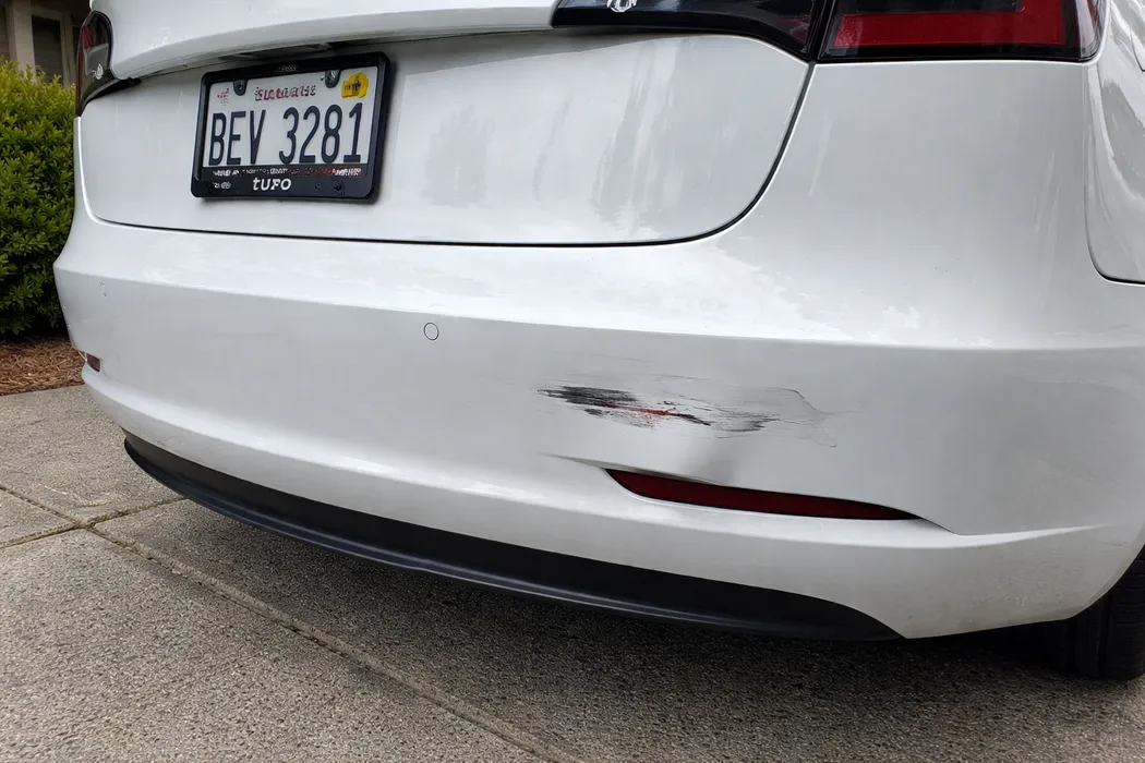 Vehicle damage - scratched bumper