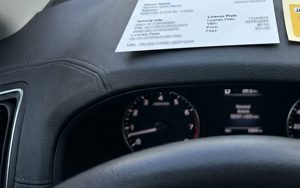 Dashboard and odometer at the time of service